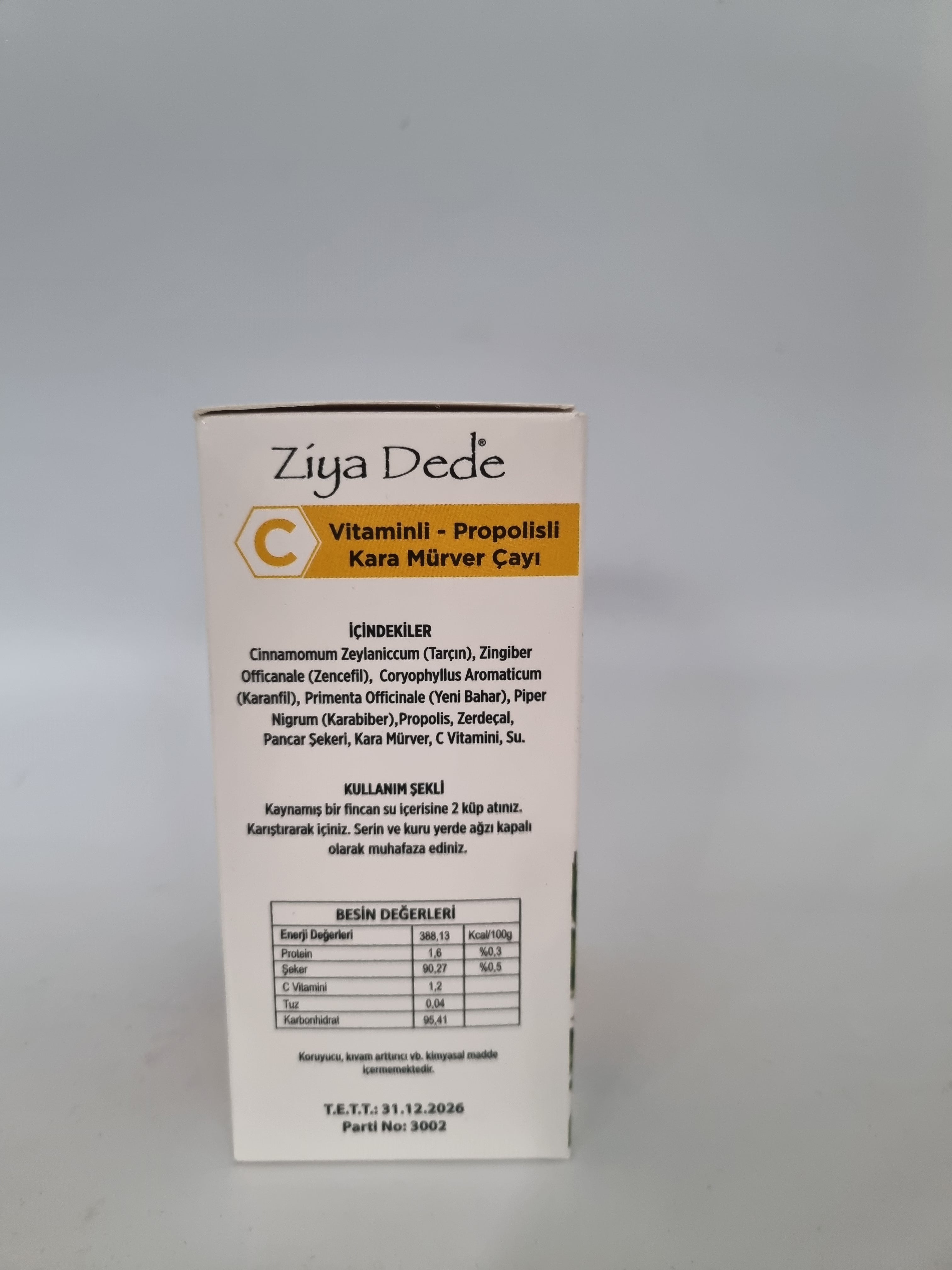 Ziya Dede C Vitaminli - Propolisli Kara Mürver Çayı (Holundertee mit Vitamin C & Propolis)