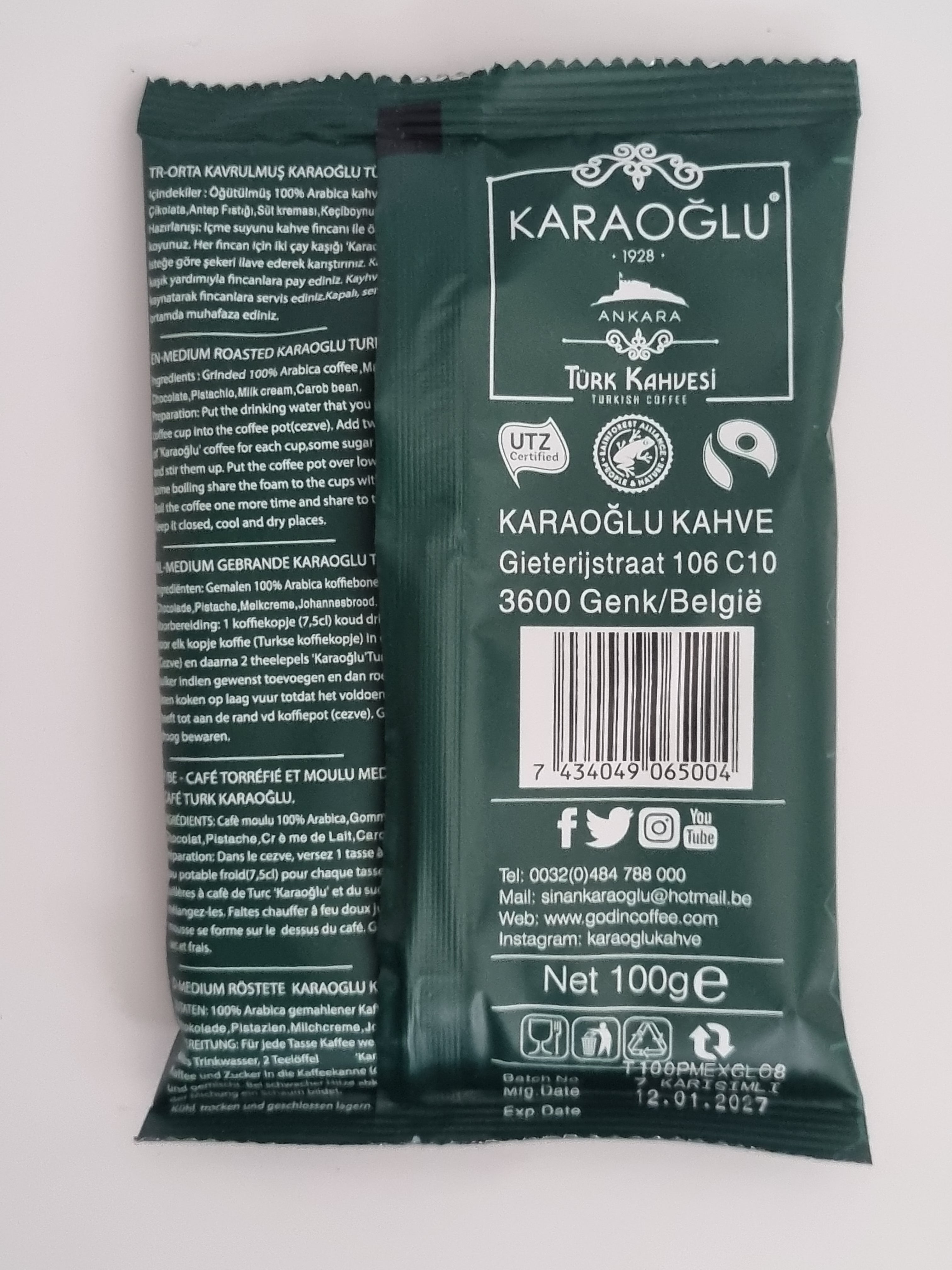 Karaoğlu Türk Kahvesi Osmanlı Dibek 100 g