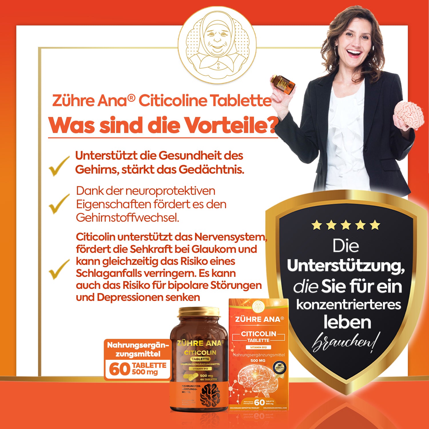 SİTİKOLİN TABLET ZÜHRE ANA