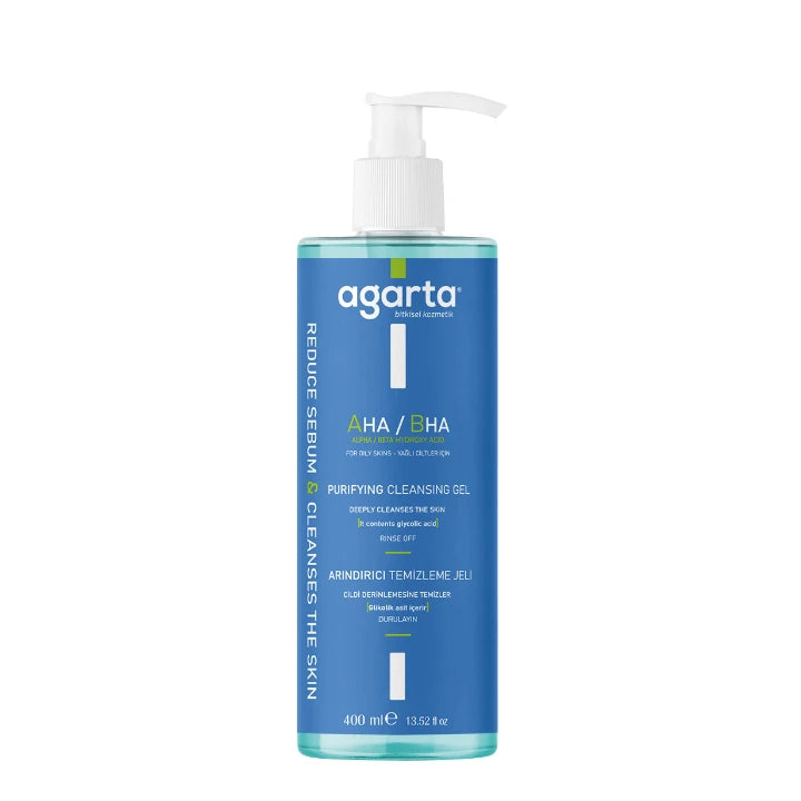 Agarta Doğal AHA & BHA Arındırıcı Temizleme Jeli (Agarta Natürliches Klärendes Reinigungsgel mit AHA & BHA) 400 ml