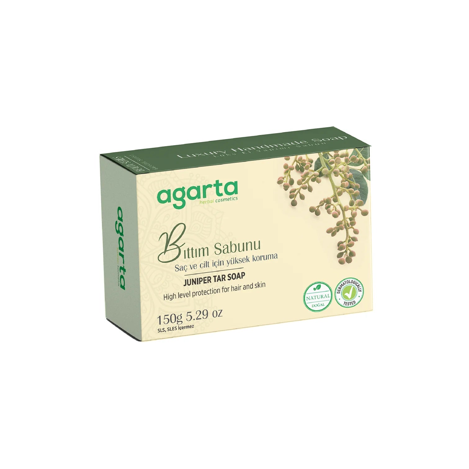 Agarta Doğal El Yapımı Bıttım Sabunu (Agarta Natürliches Handgemachtes & Bıttım -Seifenstück) 150 g