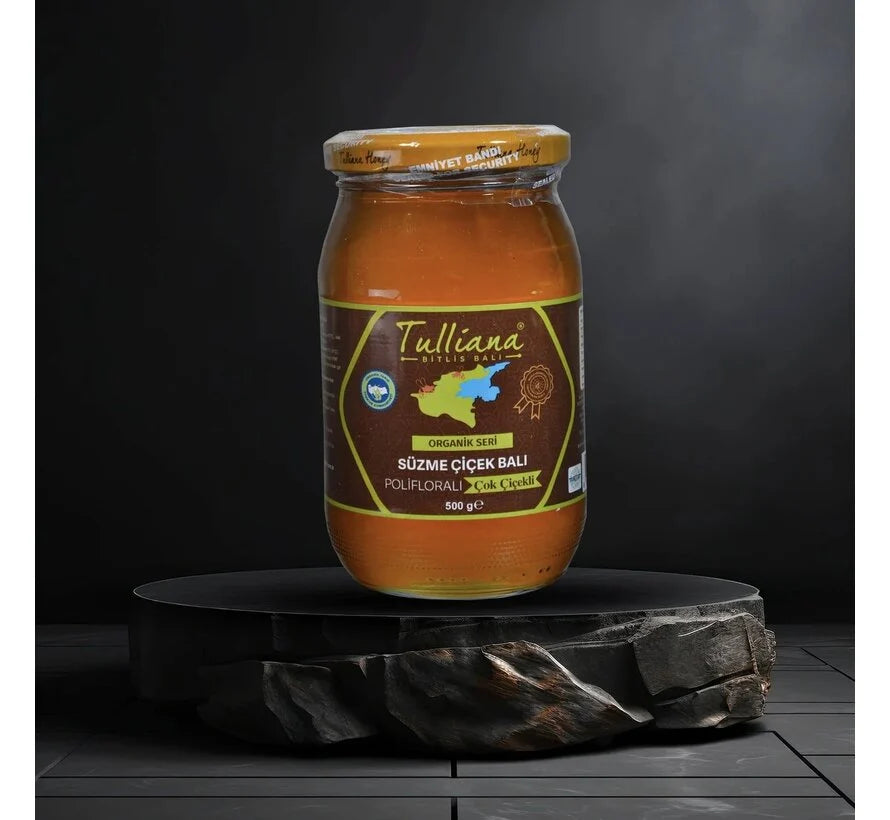 Tulliana Organik Polifloral Süzme Bitlis Çiçek Balı 850 g