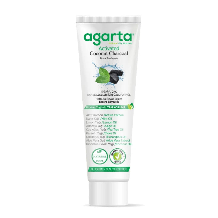 Agarta Doğal Diş Macunu Aktif Karbonlu (Agarta Natürliche Aktivkohle-Zahnpasta) 100ml
