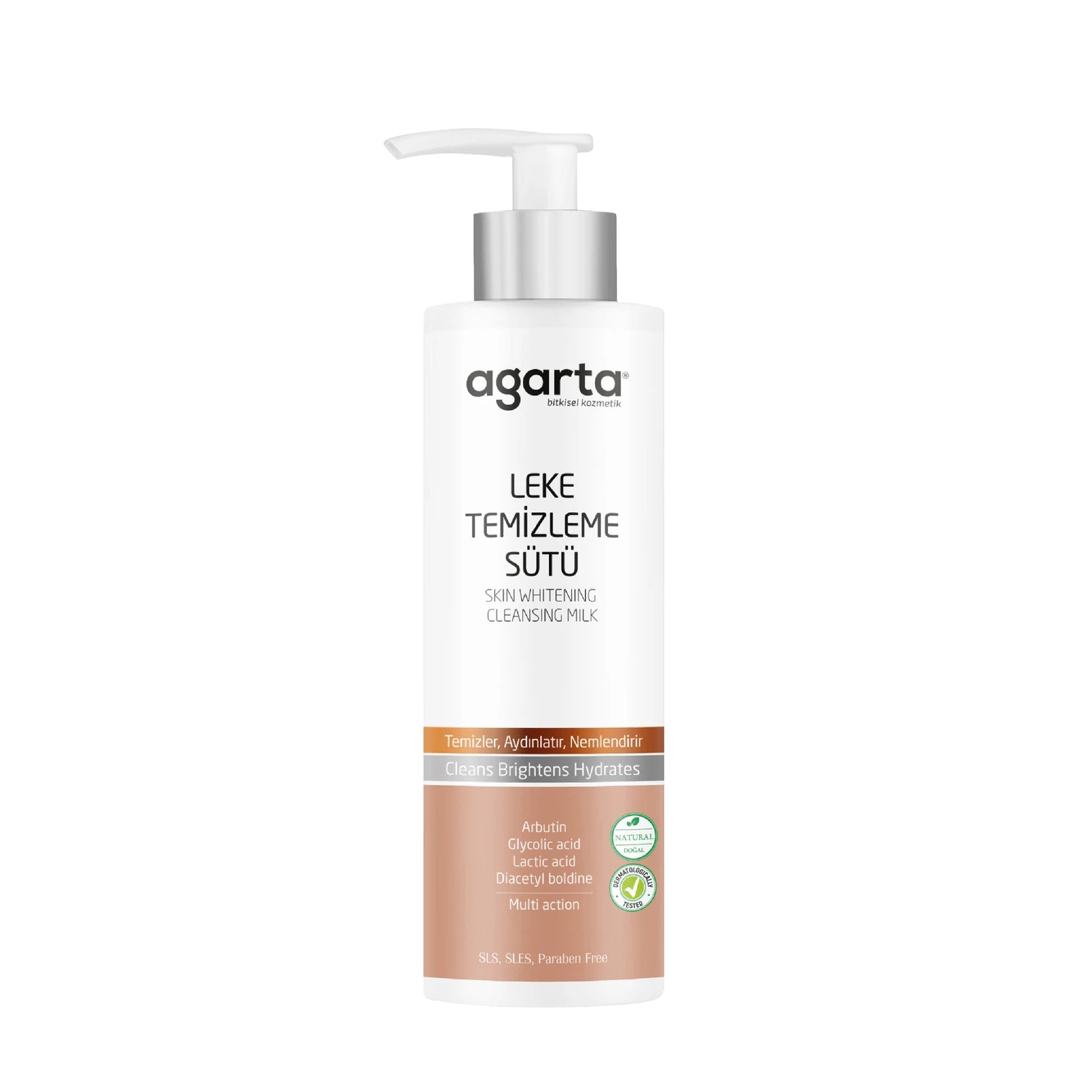 Agarta Doğal Cilt Leke Temizleme Sütü (Agarta Natürliche Aufhellende Reinigungsmilch) 225ml