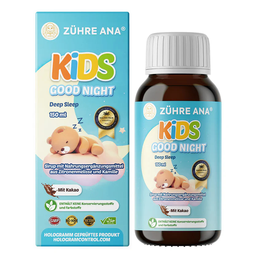 Zühre Ana Kids Good Night – Melisa ve Papatya İçerikli Uyku Şurubu