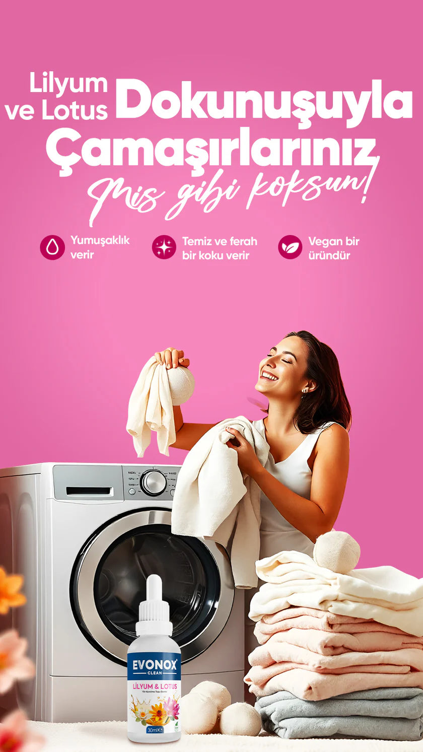 Evonox Clean Yün Kurutma Topu Esansı – Lilium Lotus (Evonox Clean Wool Trocknerball-Essenz – Lilium Lotus)