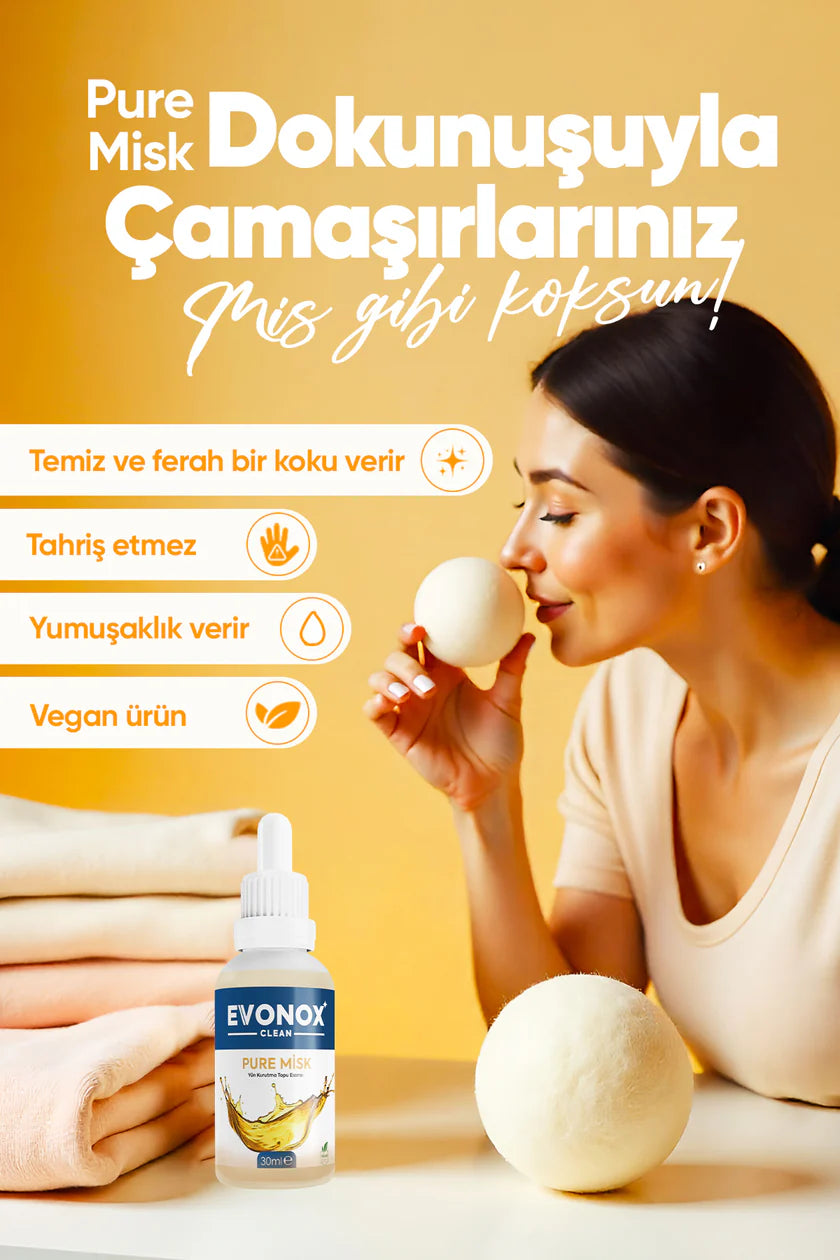 Evonox Clean Kurutma Topu Esansı – Pure Musk