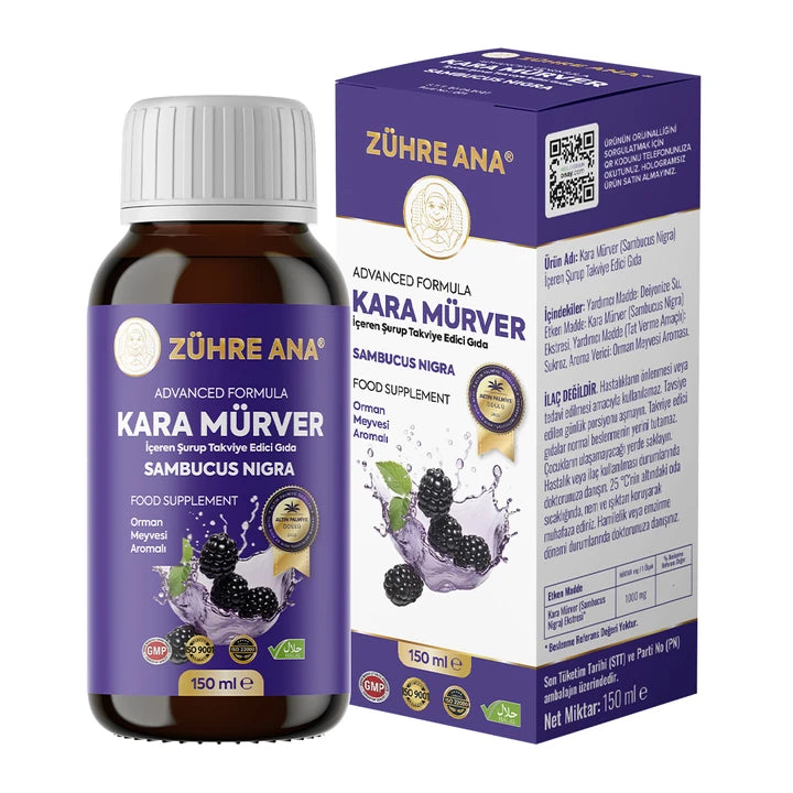 ZÜHRE ANA KARA MÜRVER ŞURUBU (Schwarzer Holunderbeerensirup)