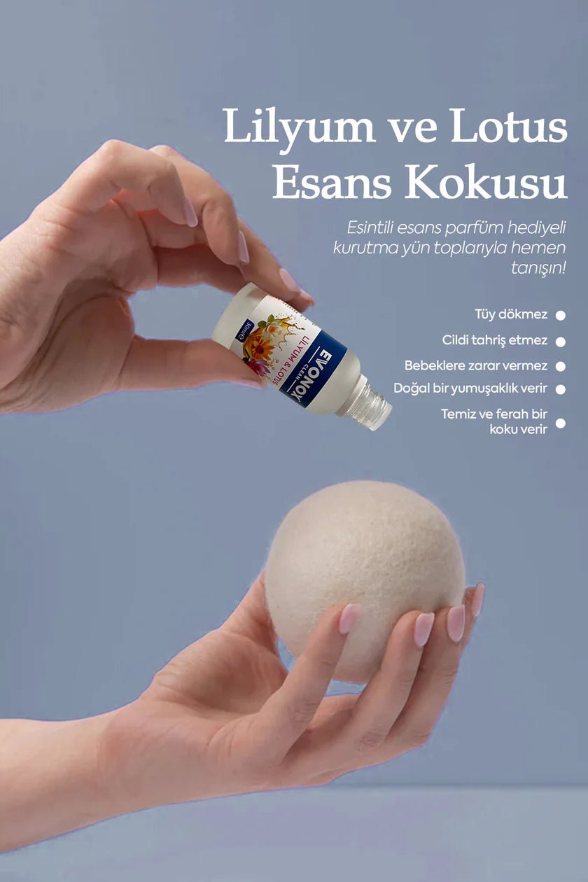 Evonox Clean Yün Kurutma Topu Esansı – Lilium Lotus