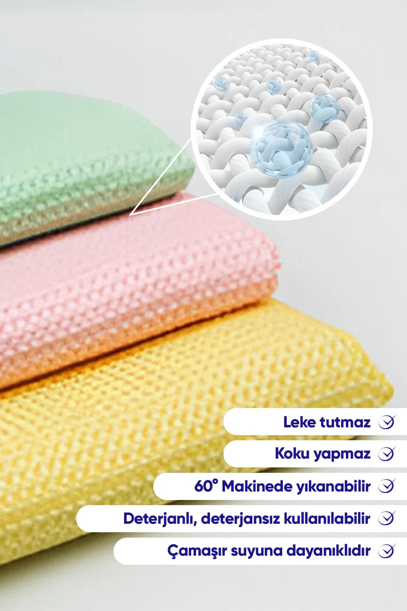 Evonox Clean Mikrofiber Çok Amaçlı Temizlik Bezi 3'lü Set