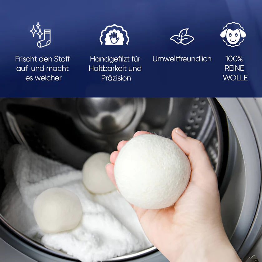 Evonox Clean – 3’lü Yün Kurutma Topu Seti (Evonox Clean – 3er-Set Trocknerbälle aus Wolle)