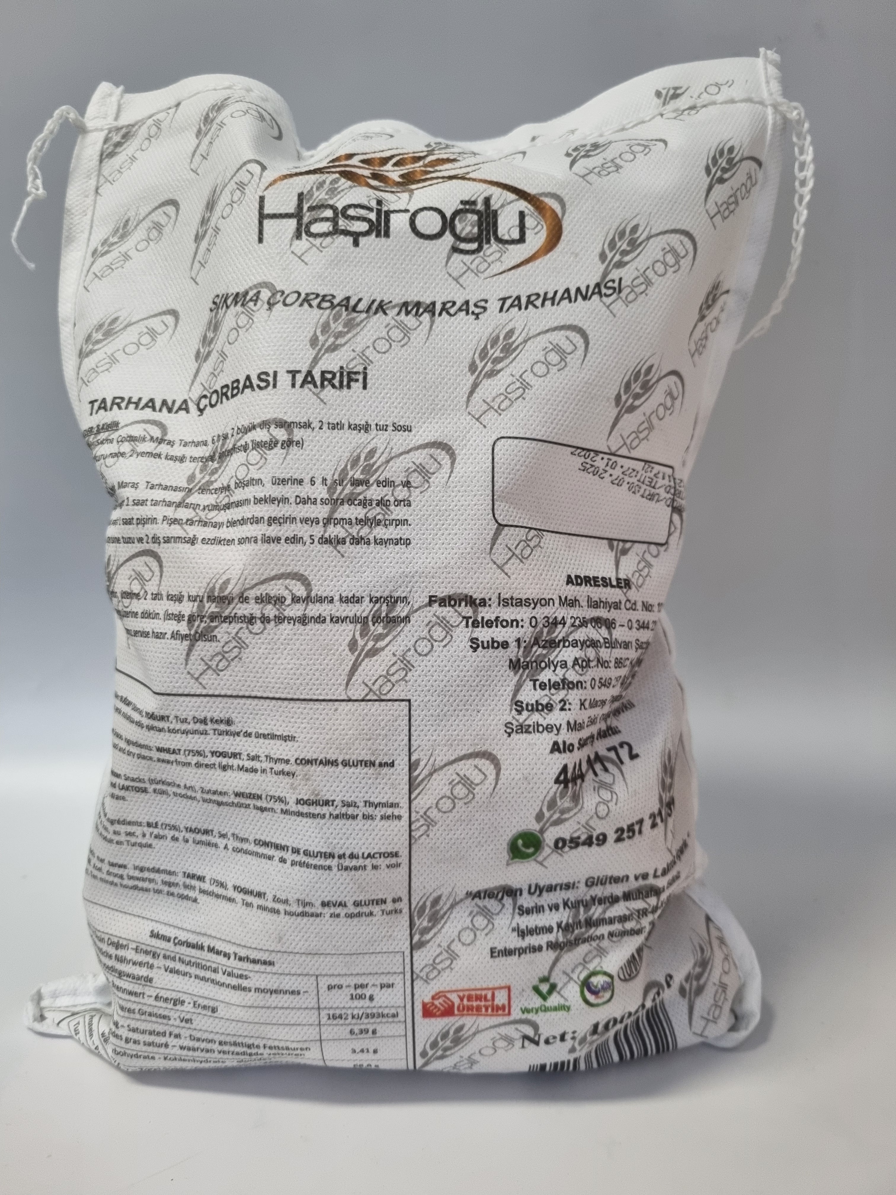 Haşiroğlu Sıkma Çorbalık Maraş Tarhanası 1 kg (Hausgemachtes Maras Tarhana)