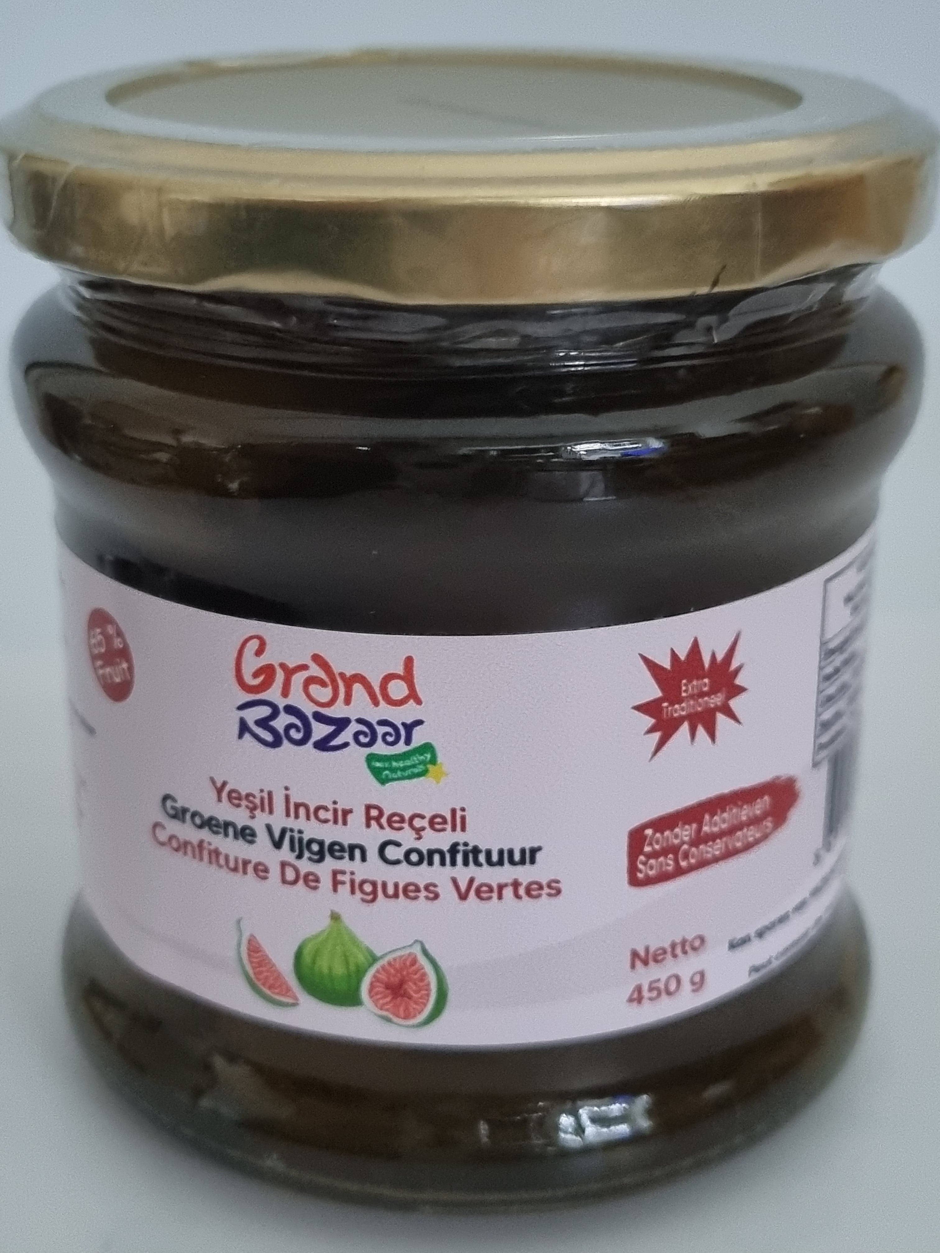 Katkısız Yeşil İncir Reçeli (Natürliches Grünes Feigenkonfitüre) 450 g