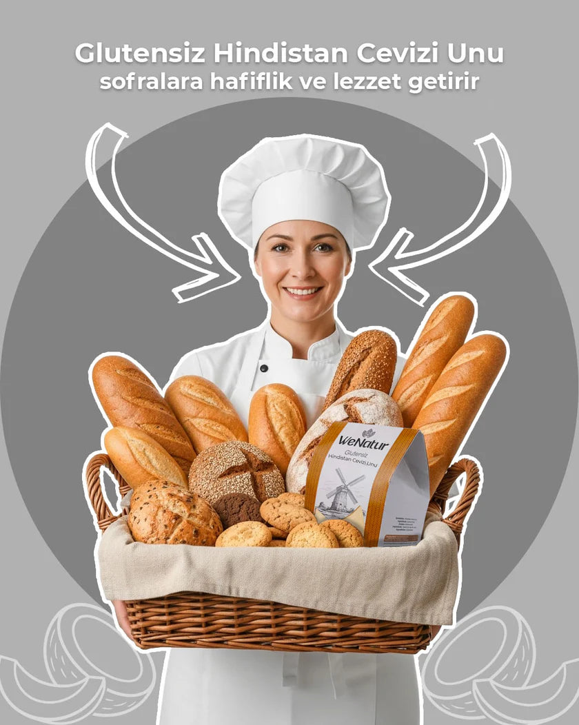 WeNatur Glutensiz Hindistan Cevizi Unu ( Glutenfreies Kokosmehl) 1000 g