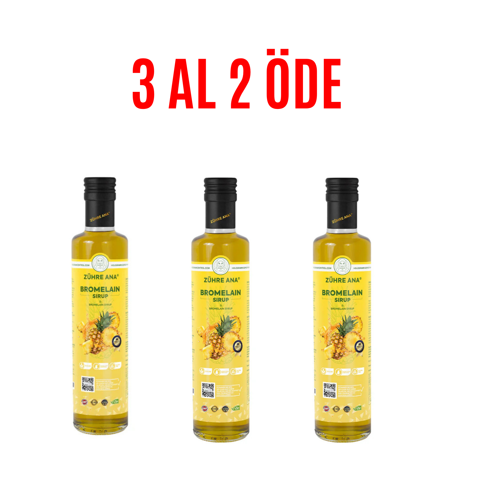 ZÜHRE ANA BROMELAİN ŞURUBU 3 AL 2 ÖDE!