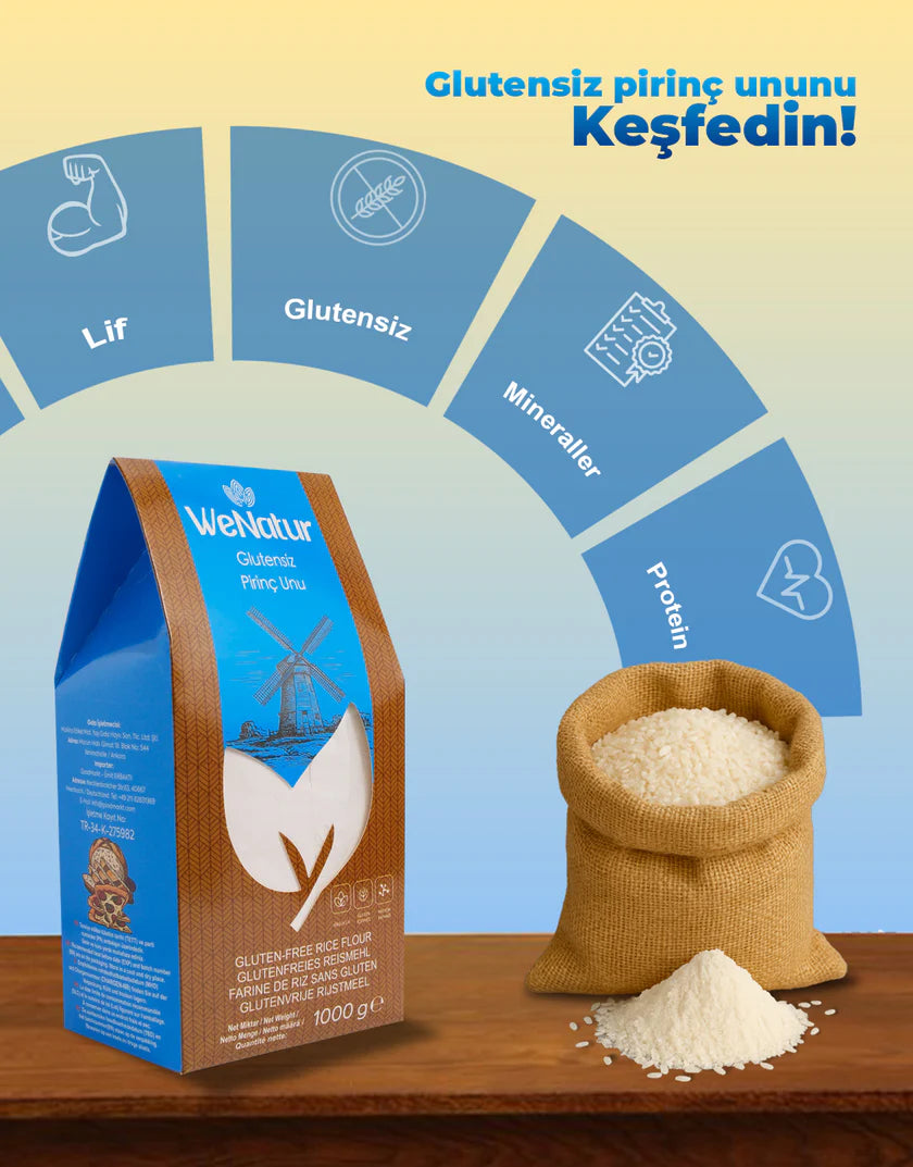 WeNatur Glutensiz Pirinç Unu (Glutenfreies Reismehl) 1000 g
