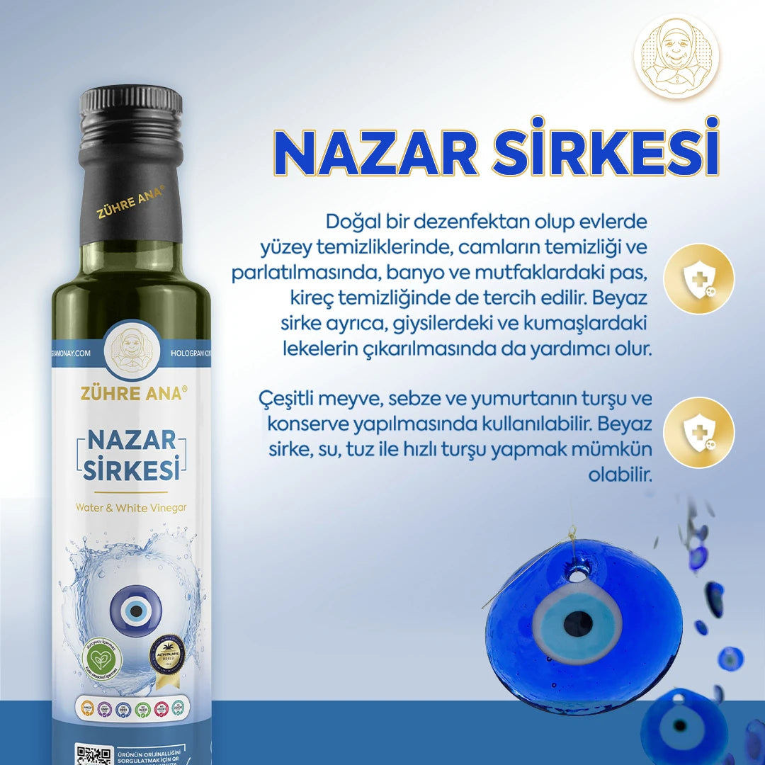ZÜHRE ANA NAZAR SİRKESİ - BEYAZ SİRKE (Evil Eye Essig)