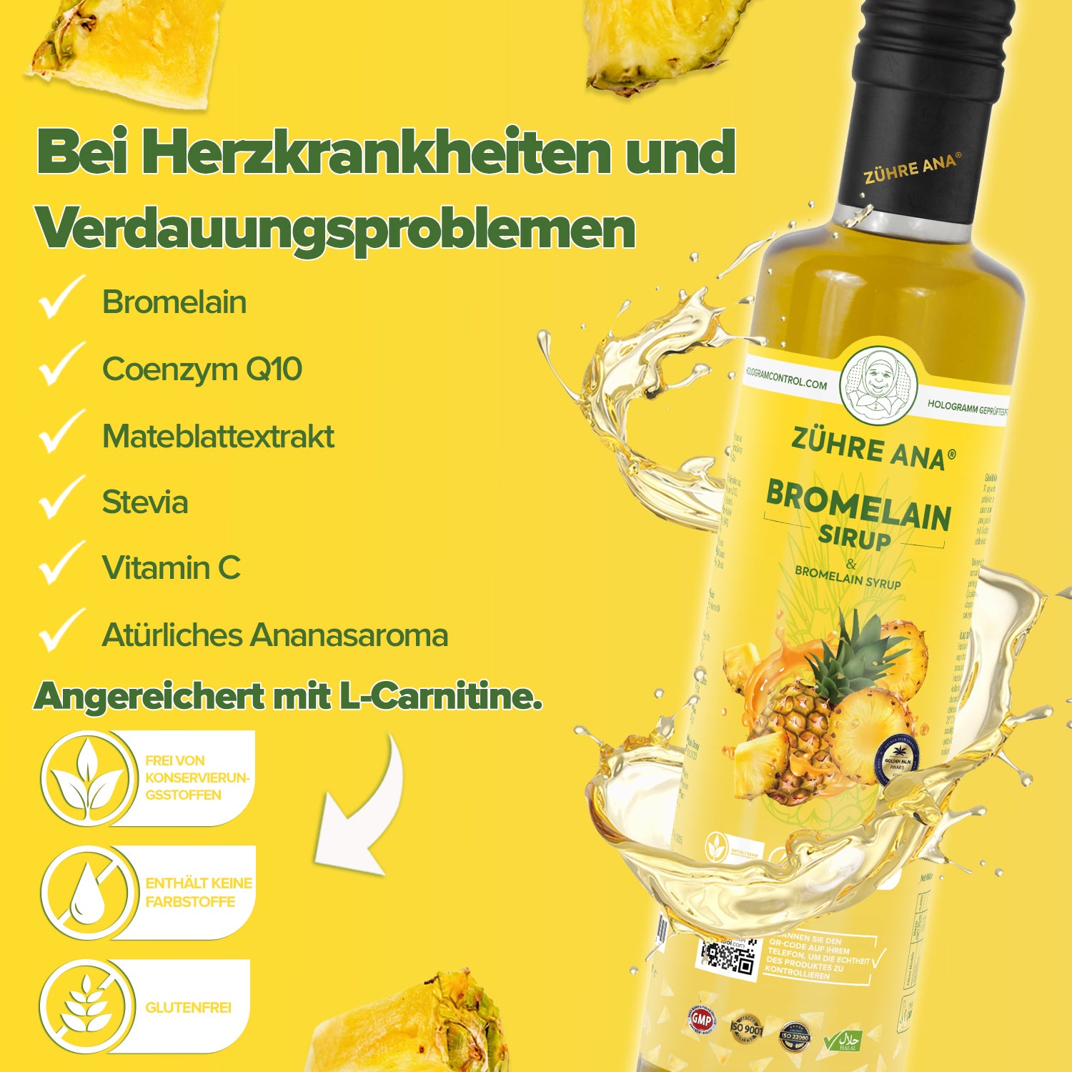 ZÜHRE ANA BROMELAİN ŞURUBU (Bromelain Sirup)
