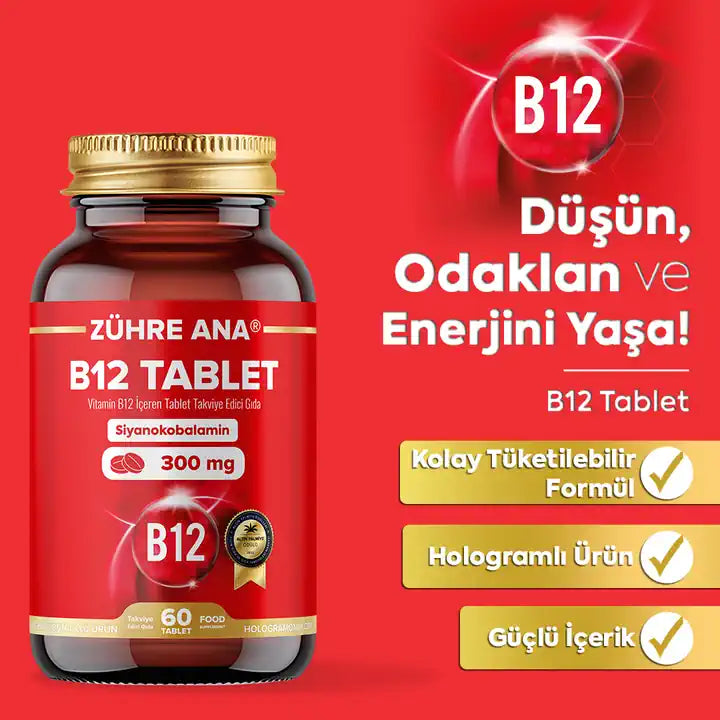 ZÜHRE ANA VİTAMİN B12 TABLET (Vitamin B12 Tablette)