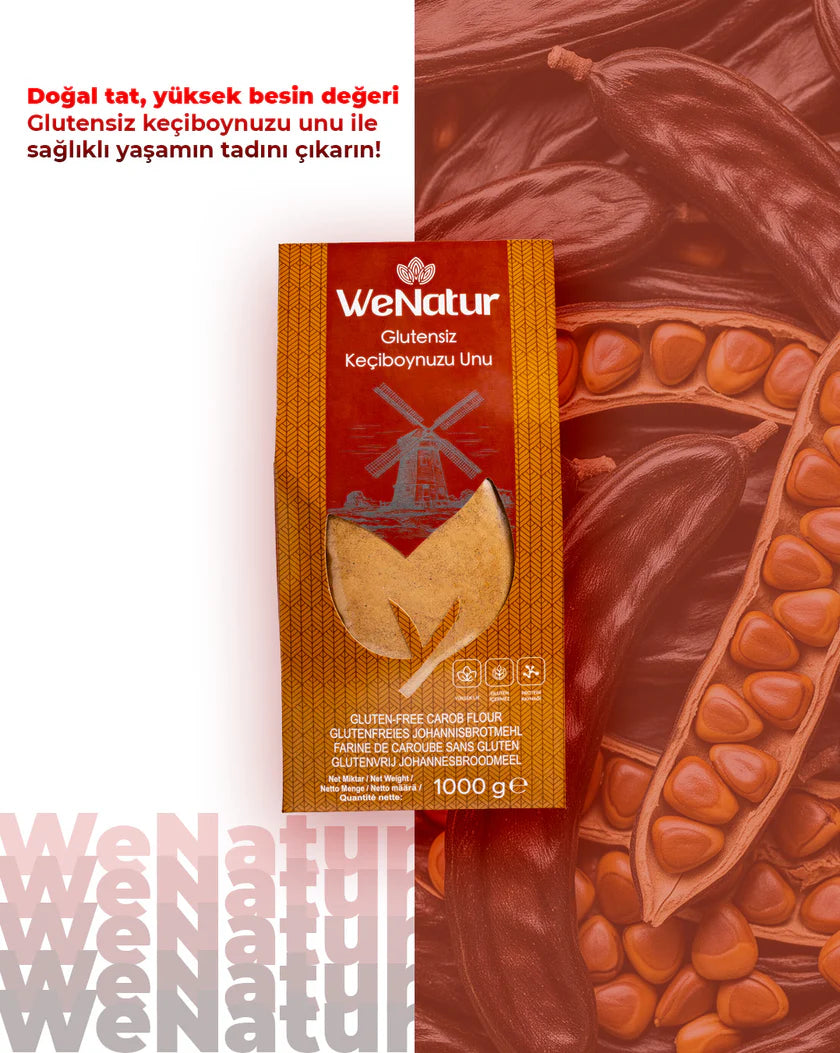 WeNatur Glutensiz Keçiboynuzu Unu (Glutenfreies Johannisbrotmehl) 1000 gr