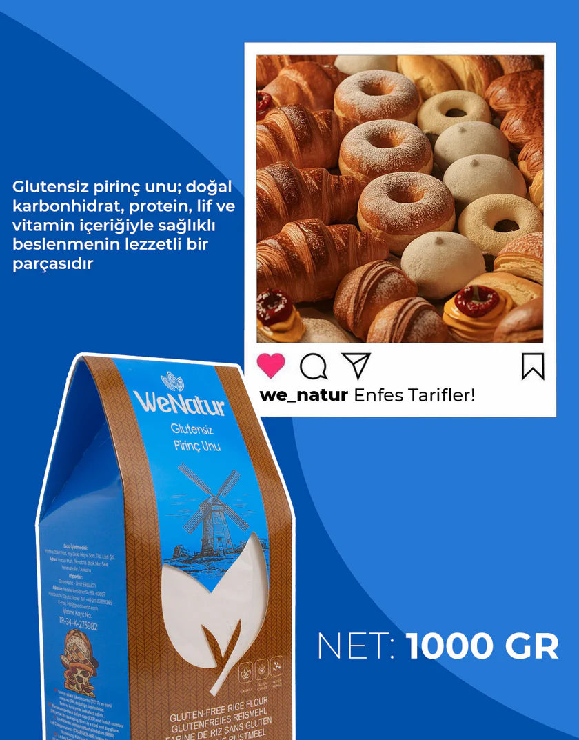 WeNatur Glutensiz Pirinç Unu (Glutenfreies Reismehl) 1000 g