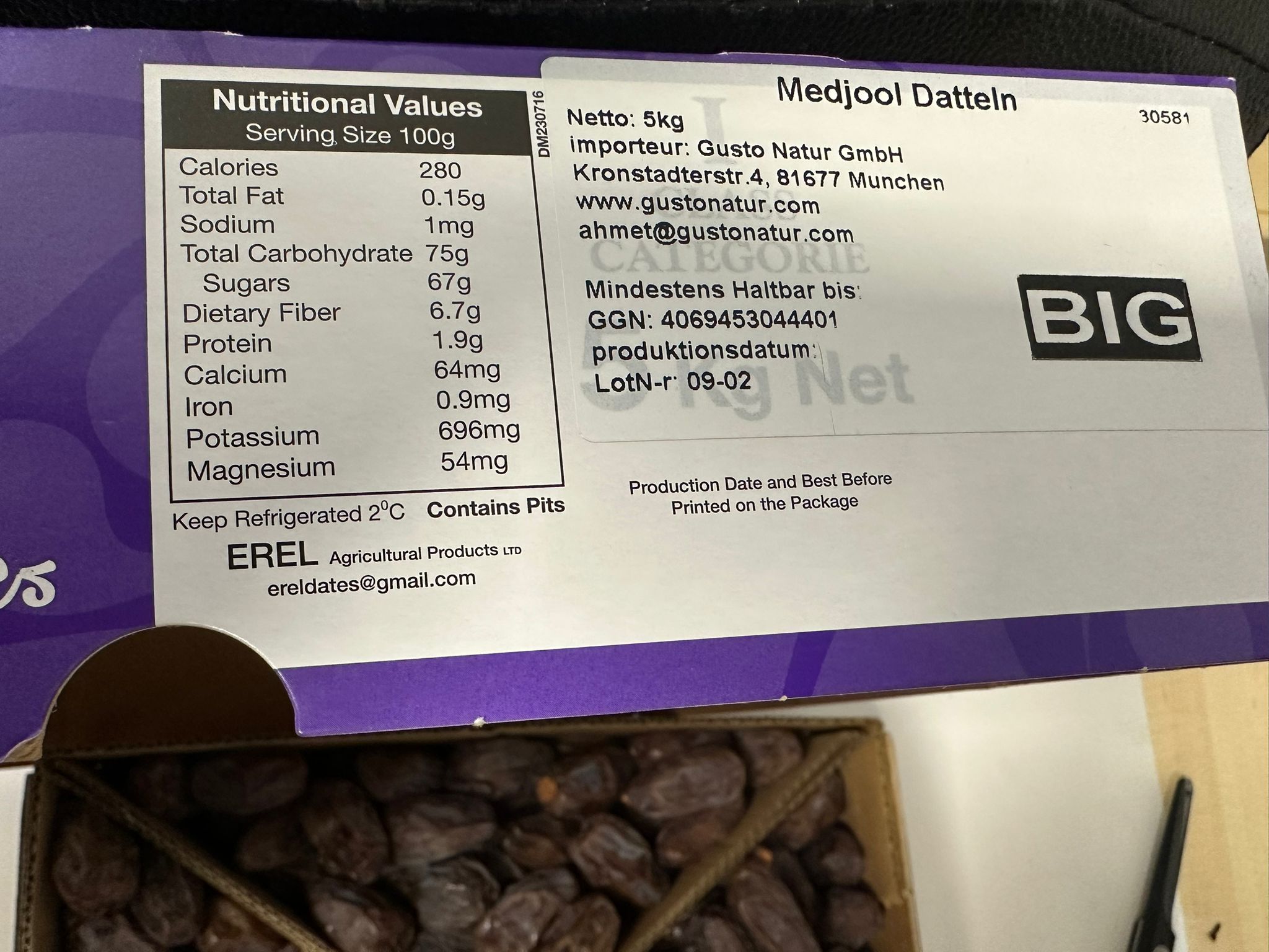 Medjool Datteln (Kudüs Hurmasi) 5kg