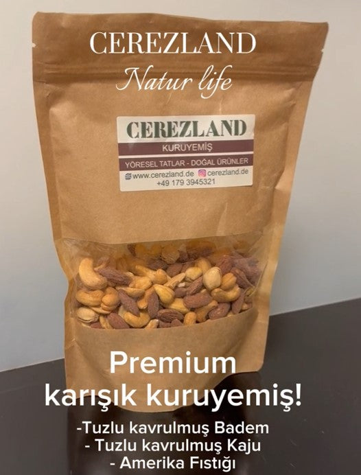 Premium Karışık Kuruyemiş(Amerika fıstığı-Kaju- Badem) 800g