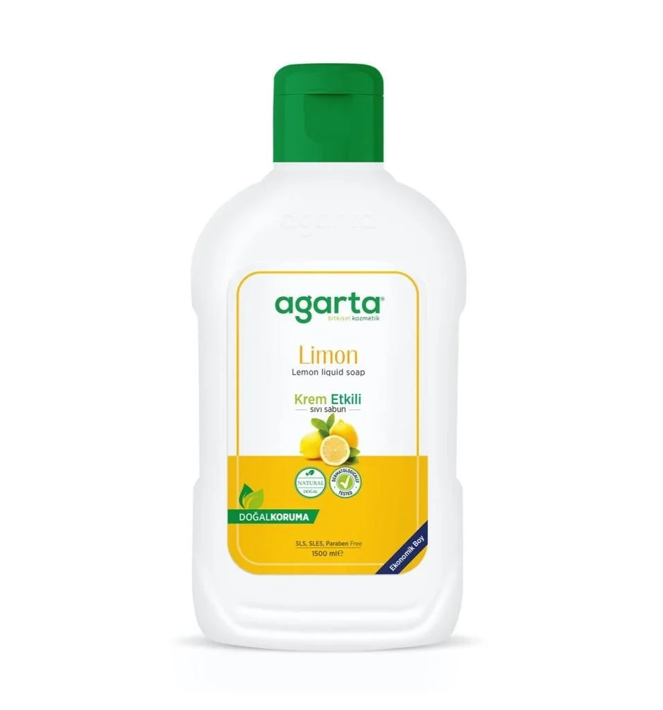 Agarta Doğal Krem Etkili Sıvı Sabun Limon (Agarta Natürliches Flüssigseife mit Zitronenextrakt) 1500 ml