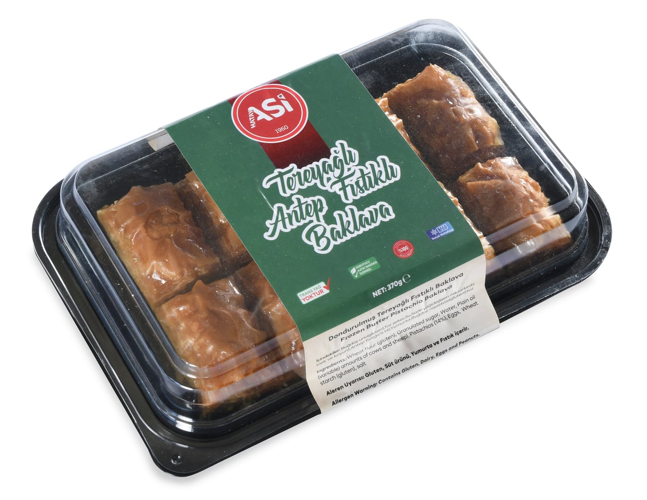ASİ Tereyağlı Antep Fıstıklı Baklava (Baklava mit Butter und Antep Pistazien) 370 g cerezland