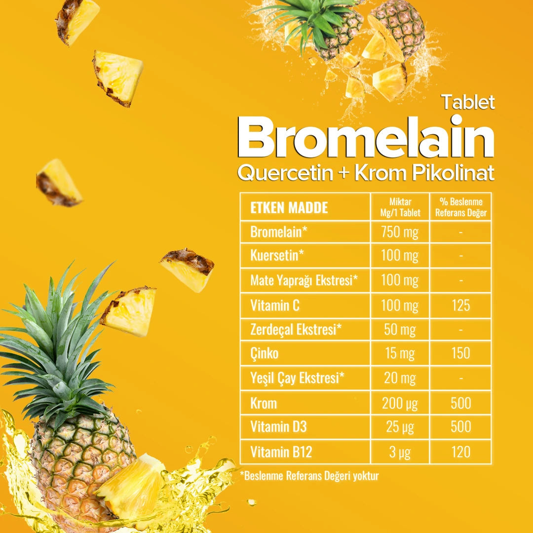 ZÜHRE ANA BROMELAİN TABLET (Bromelain Tablette) cerezland
