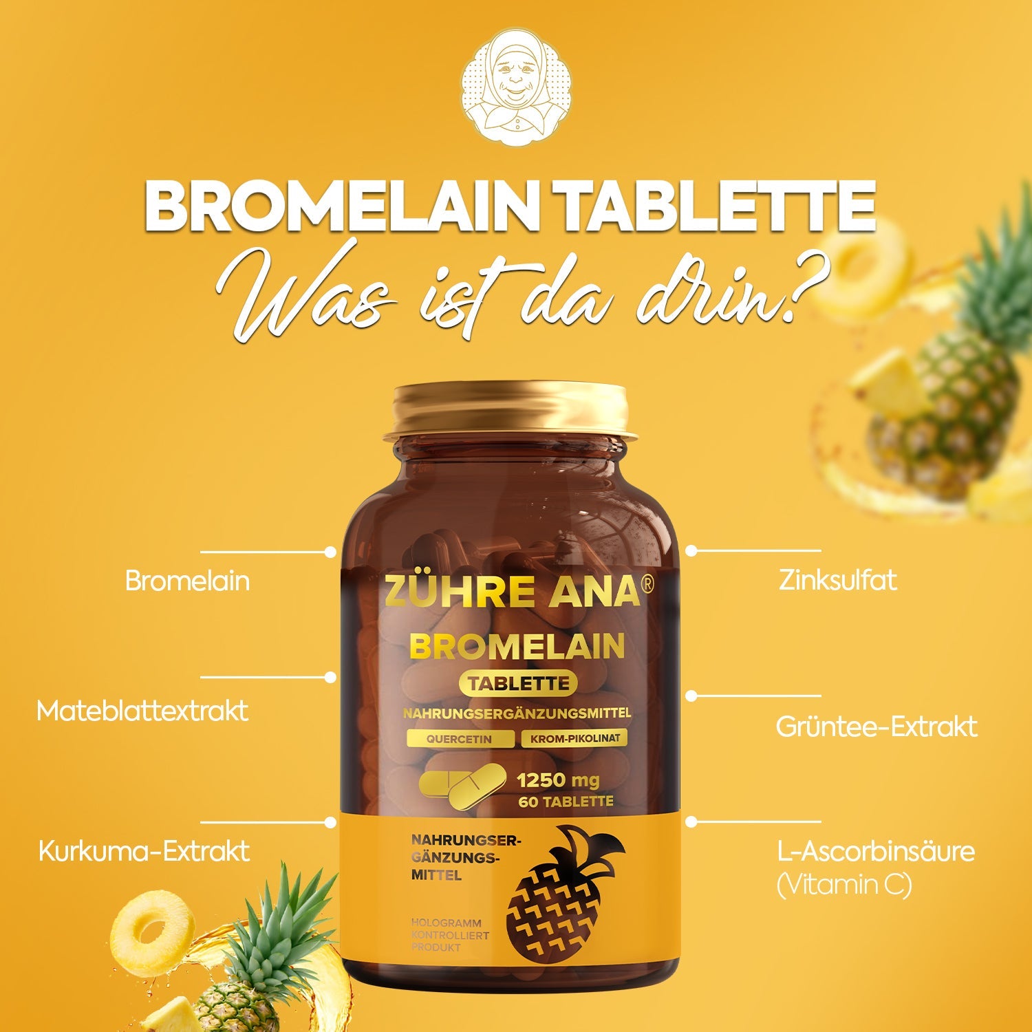 ZÜHRE ANA BROMELAİN TABLET (Bromelain Tablette) cerezland