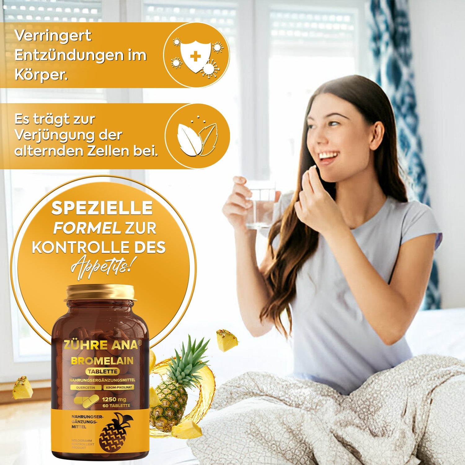 ZÜHRE ANA BROMELAİN TABLET (Bromelain Tablette) cerezland