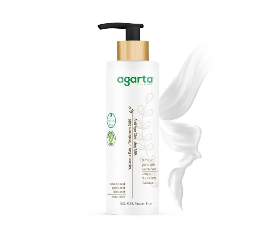 Agarta Doğal Yaşlanma Karşıtı Temizleme Sütü 225ml