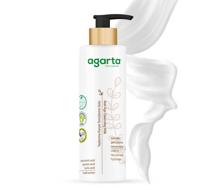 Agarta Doğal Yaşlanma Karşıtı Temizleme Sütü 225ml