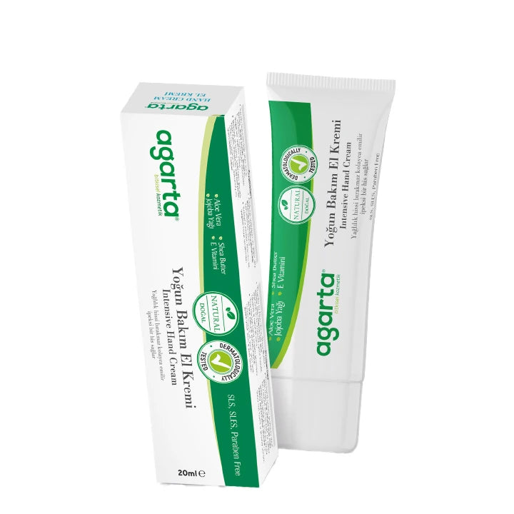 Agarta Doğal Nemlendirici Yoğun Bakım El Kremi (Agarta Natürliche Feuchtigkeitsspendende Intensiv-Handcreme) 20ml