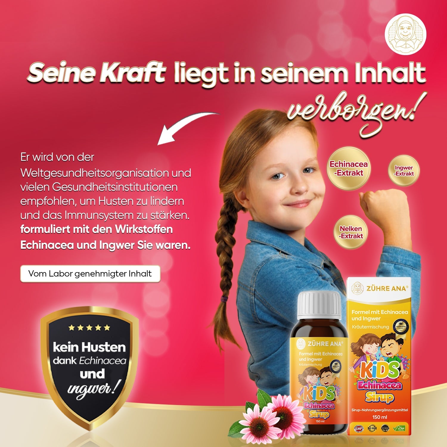 echinacea ingwer sirup für kinder mit bananengeschmack