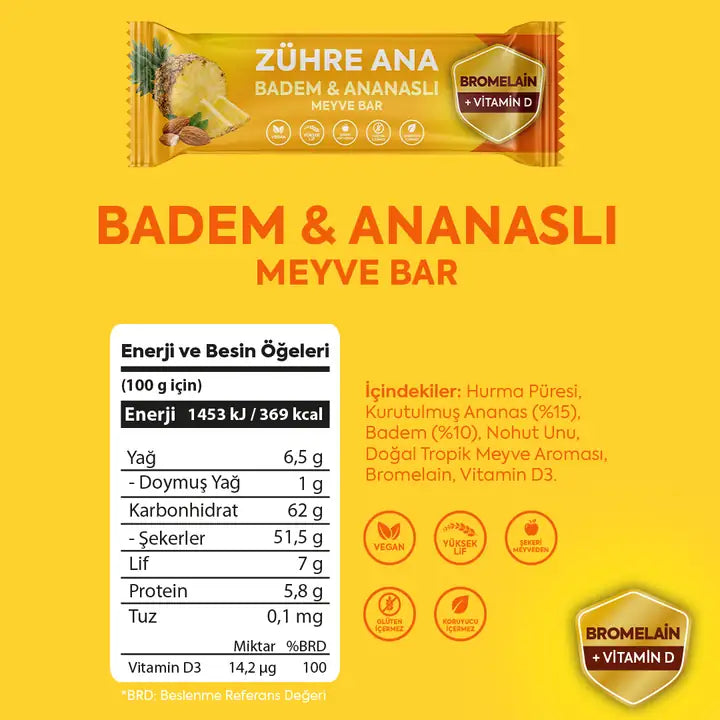 fruchtriegel mit bromelain und vitamin d3