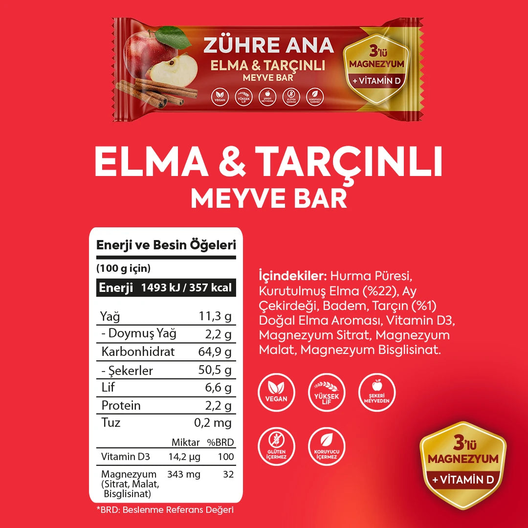 fruchtriegel mit magnesium und vitamin d3