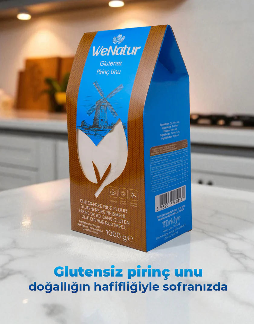 WeNatur Glutensiz Pirinç Unu (Glutenfreies Reismehl) 1000 g cerezland