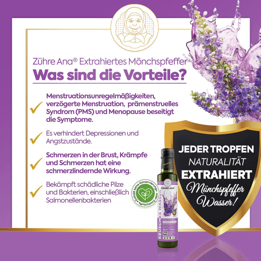 ZÜHRE ANA EKSTRAKTLI HAYIT SUYU (Mönchspfeffer Wasser mit Extrakt) cerezland