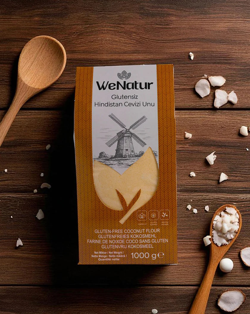 WeNatur Glutensiz Hindistan Cevizi Unu ( Glutenfreies Kokosmehl) 1000 g cerezland