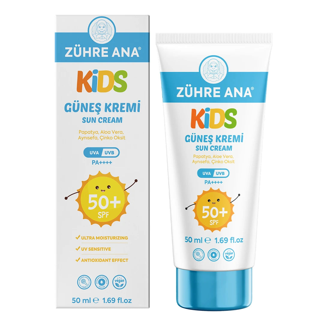 ZÜHRE ANA KİDS GÜNEŞ KREMİ SPF 50+ UVA/UVB (Kids Sonnencreme LSF 50+ UVA/UVB)