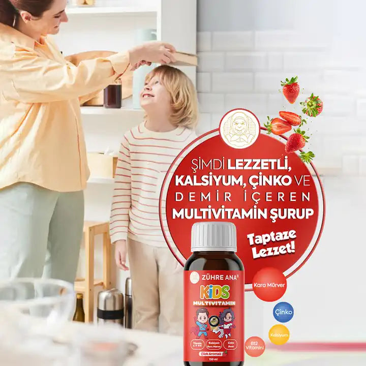 ZÜHRE ANA KİDS MULTİVİTAMİN ŞURUP (Kids Multivitaminsirup) cerezland