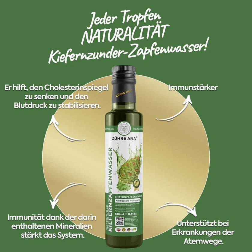 ZÜHRE ANA EKSTRAKTLI ÇAM ÇIRASI KOZALAK SUYU (Kiefernzapfen Wasser mit Extrakt) cerezland
