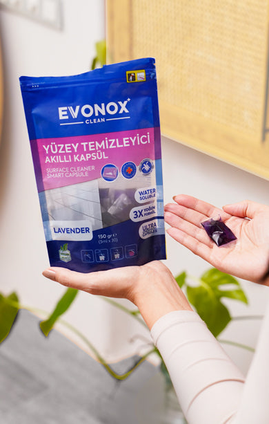 Evonox Clean Yüzey Temizleyici Akıllı Kapsül Lavanta Kokulu (Intelligente Bodenreinigungskapsel – Lavendelduft)