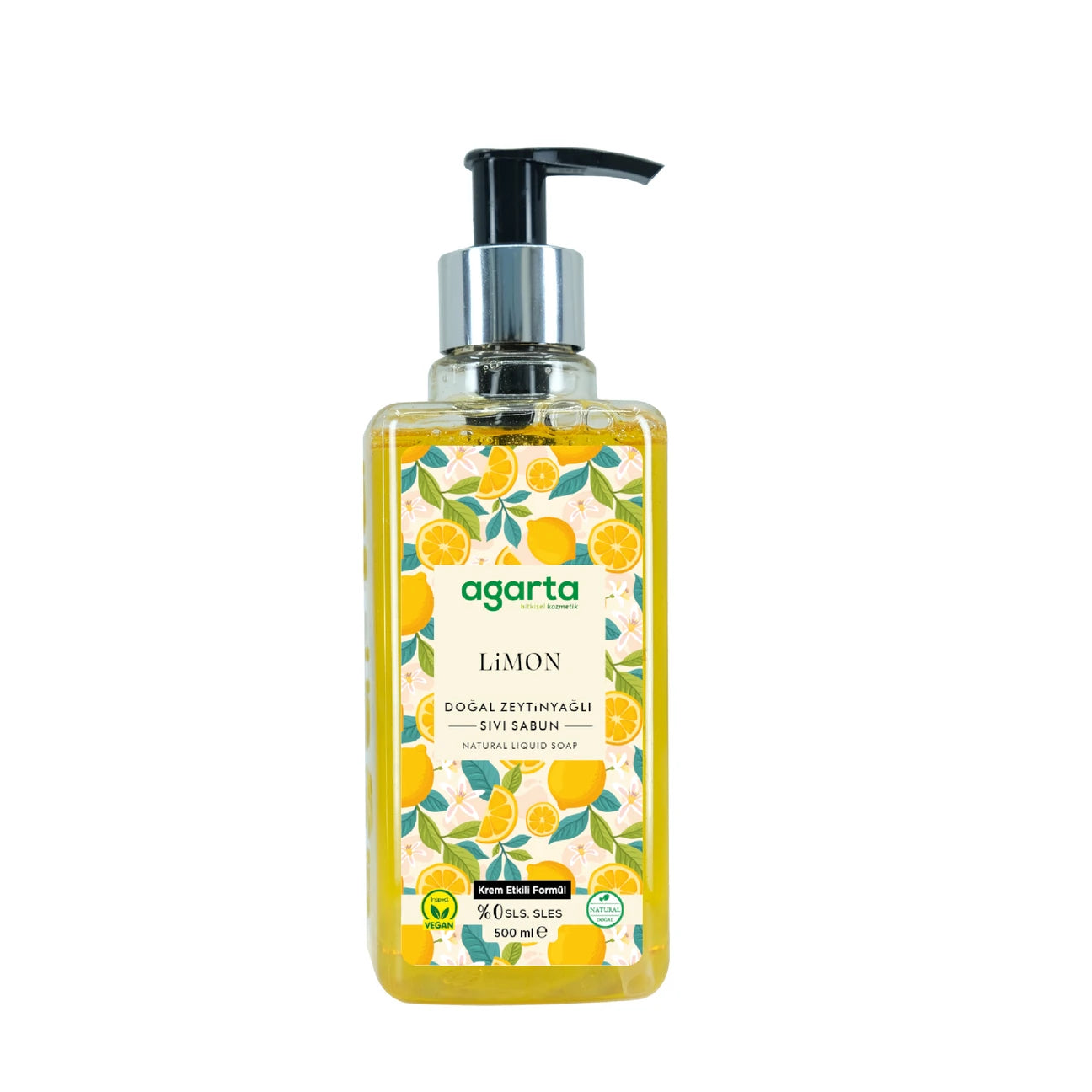 Agarta Doğal Limon Sıvı Sabun (Natürliche Zitronen Flüssigseife) 500 ml