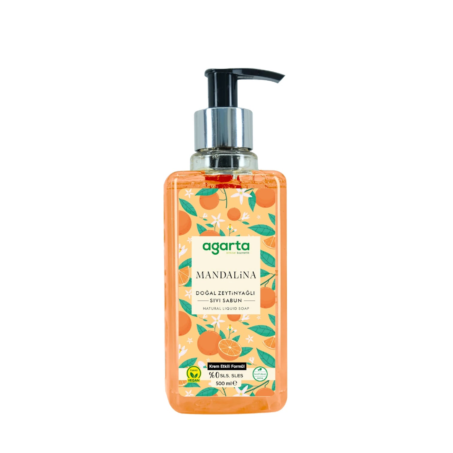 Agarta Doğal Mandalina Sıvı Sabun (Agarta Natürliche Mandarinen Flüssigseife) 500 ml