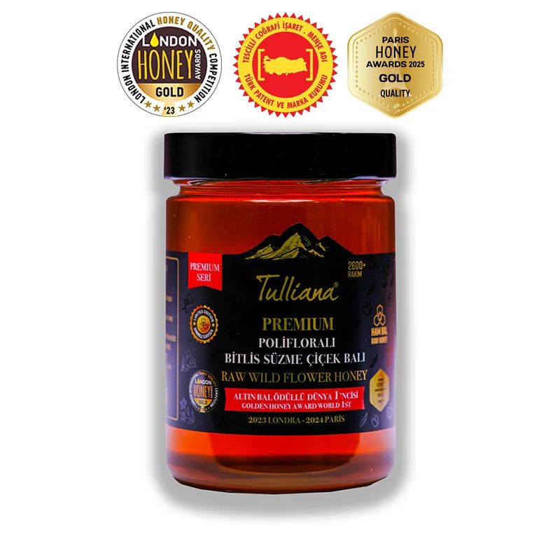 Tulliana Premium Polifloral Organik Süzme Bitlis Balı - Altın Bal Ödüllü (Tulliana Premium Polifloraler Bio-Blütenhonig)