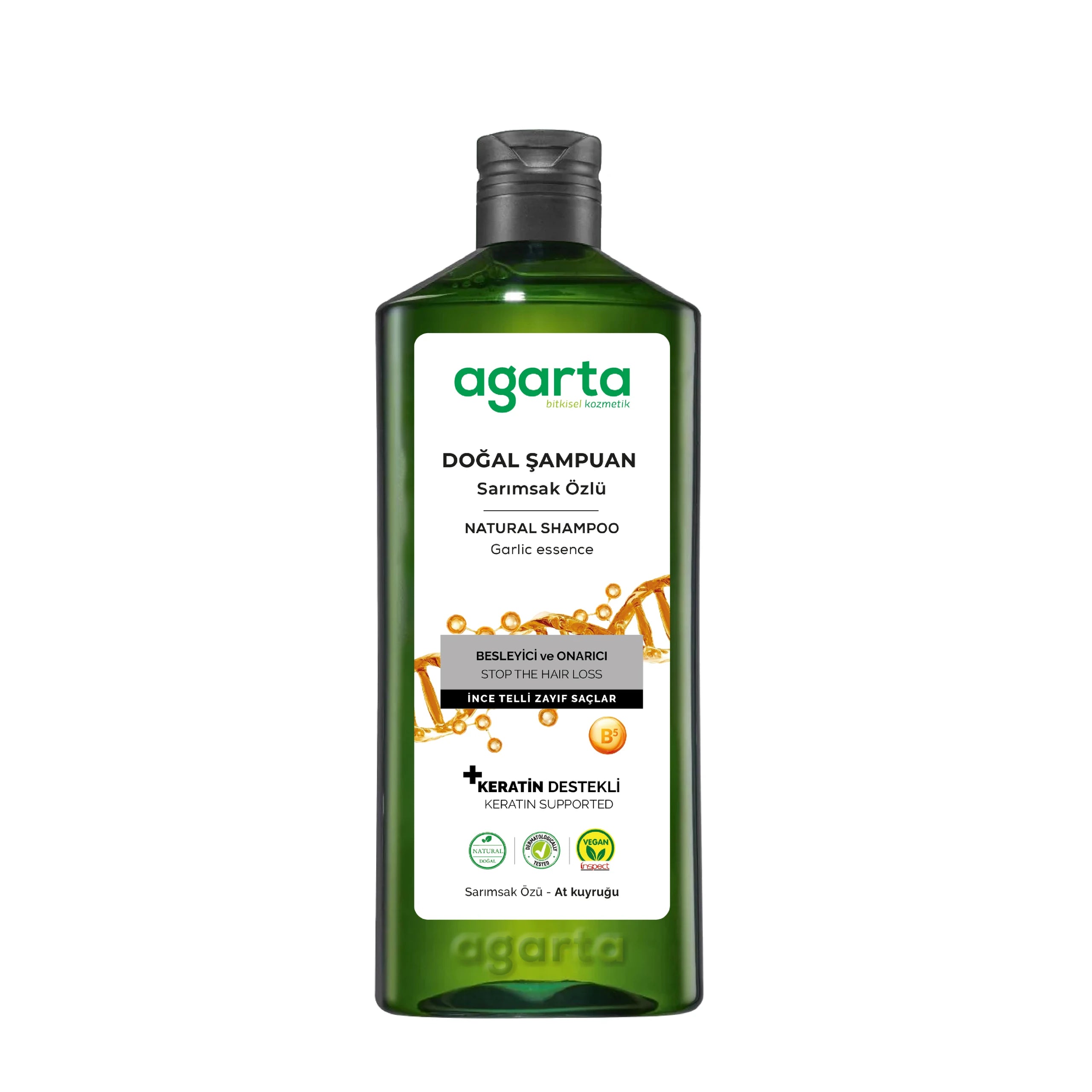 Agarta Doğal Şampuan Sarımsaklı (Agarta Natürliches Knoblauch-Shampoo gegen Haarausfall) 400ml