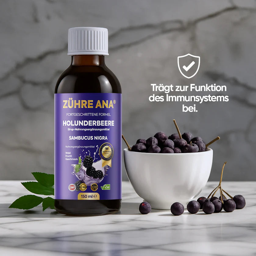 ZÜHRE ANA KARA MÜRVER ŞURUBU (Schwarzer Holunderbeerensirup) cerezland